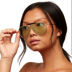 Green aviator WeWoreWhat sunglasses